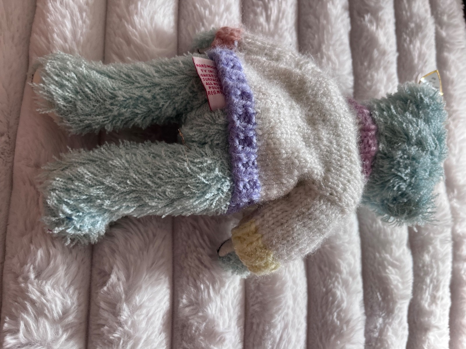 Ty Beanie Baby vintage bear in be mine jumper image 4