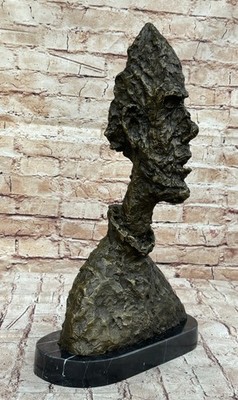Abstract Modern Art big Male Head Bust Museum Quality Artwork Bronze Statue Art