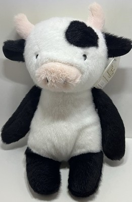 Fiesta Minky Earth Pals Nellie Cow Black White Stuffed Plush Bean Bag  13  W Tag
