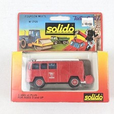 Vintage Solido 2106 Berliet GAK 17 Fourgon Mixte Paris Fire Truck Boxed