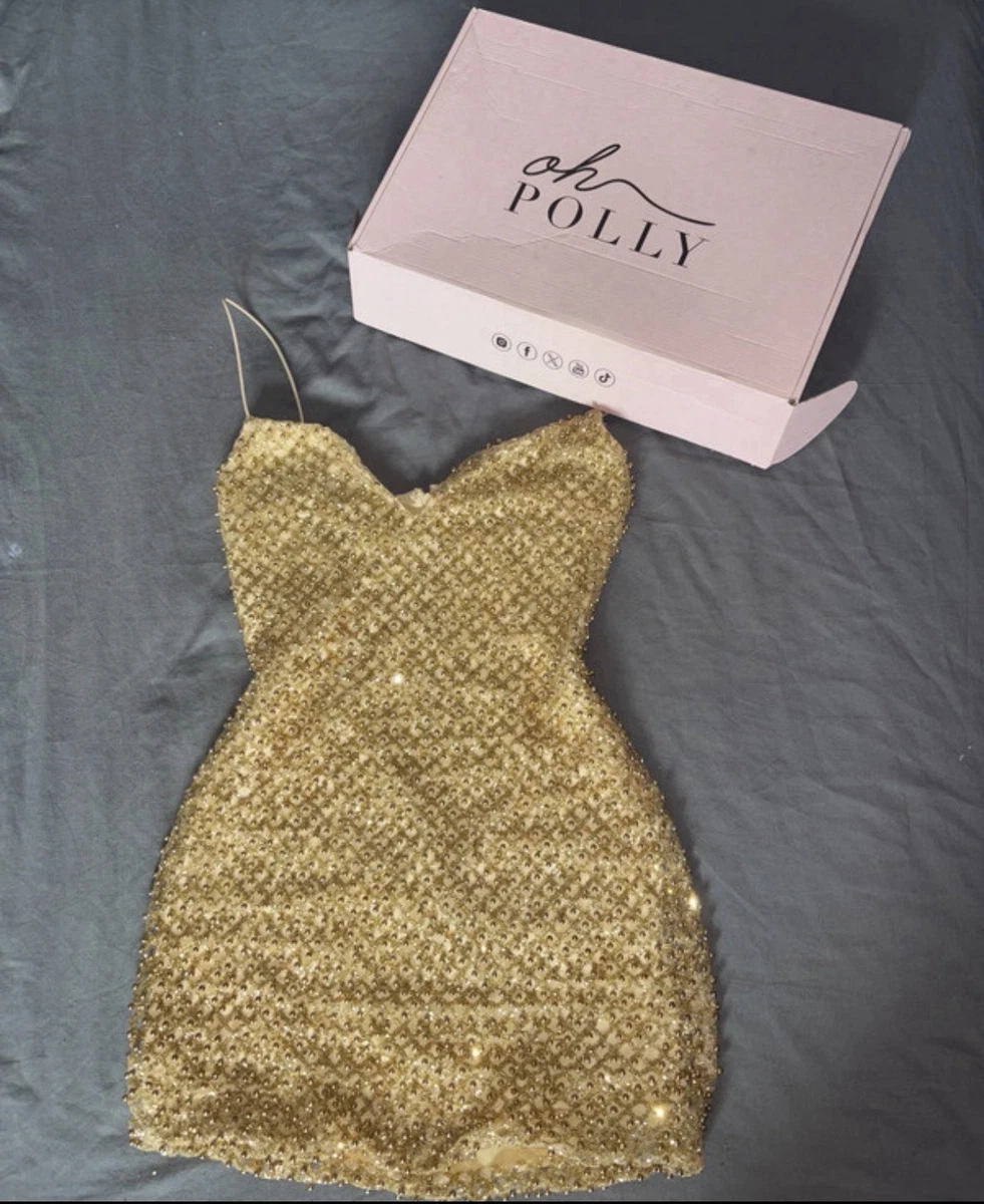 Party/Cocktail Gold Short Dresses for Women for sale | eBay UK