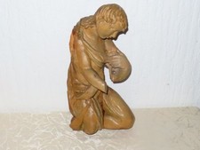 Antike Heiligenfigur Holzfigur " kniender Heiliger" !