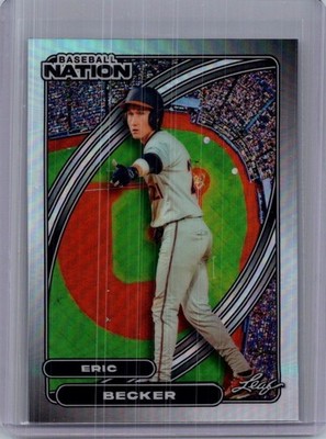 Eric Becker 2026 Leaf Baseball Nation 1/1 Pre Production Proof