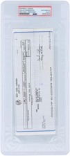 Willie Randolph New York Yankees Signed Check from March 15, 1991 - PSA 84942942