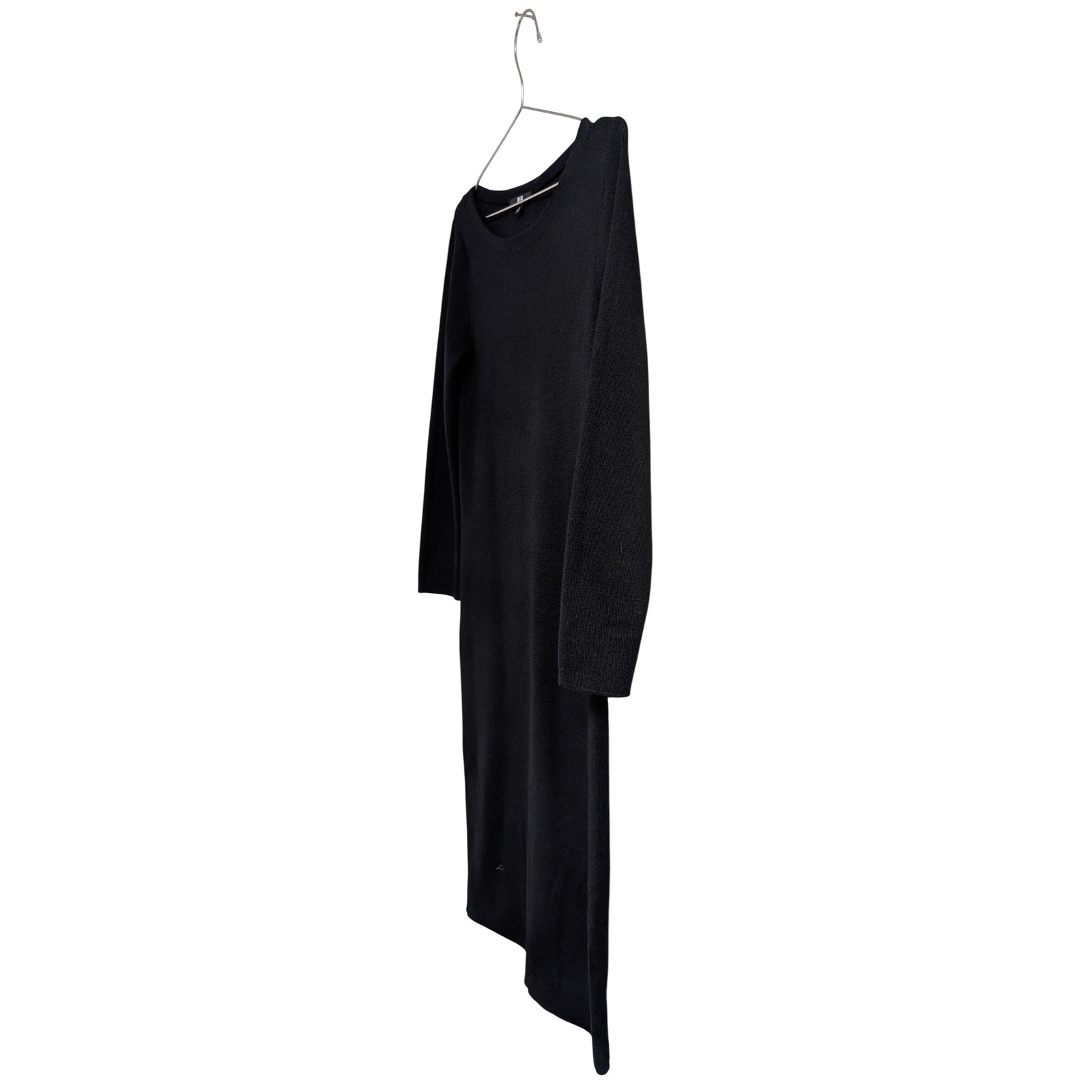 Uniqlo Sweater Dress Midi Wool Blend Minimalist Capsule Wardrobe Black Small thumbnail 2