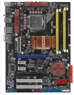 ASUS P5K PRO SOCKEL 775 Mainboard + Intel Core 2 Duo E8400 3,0GHz + I/OSlotblech