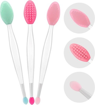 Lip Scrub Brush, Dual-ended Lip Scrubber Exfoliator and Silicone Lip Brush