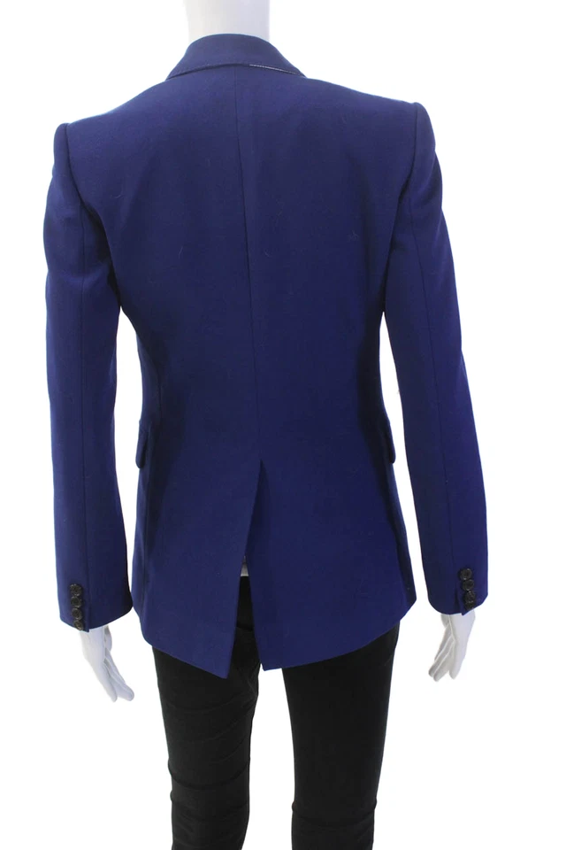 Jaqueta blazer Joseph feminina gola entalhe manga longa botão azul tamanho 36 - Imagem 4 de 4