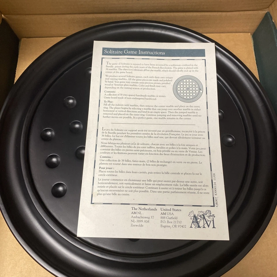 Solitaire di Venezia Board Game Handmade Glass Marbles Authentic Models Set Gift - Image 4 of 4