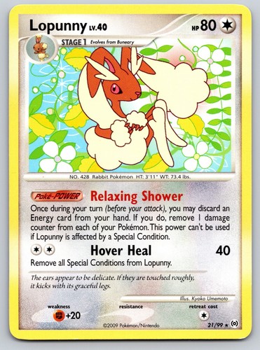 Lopunny Rare Arceus 21/99 LP Pokemon Card TCG