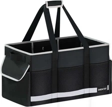 Upgrade Extra Large Utility Tote Bag with Reflective Strip Standing Reusable ...