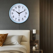 Clock Wall Clock Modern Office Round 20cm In Diameter Bedroom Black Fashion