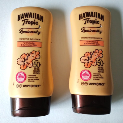 NEU 2 x 180 ml Hawaiian Tropic Luminosity Sonnenschutz LSF 50 Sonnencreme Sonnencreme