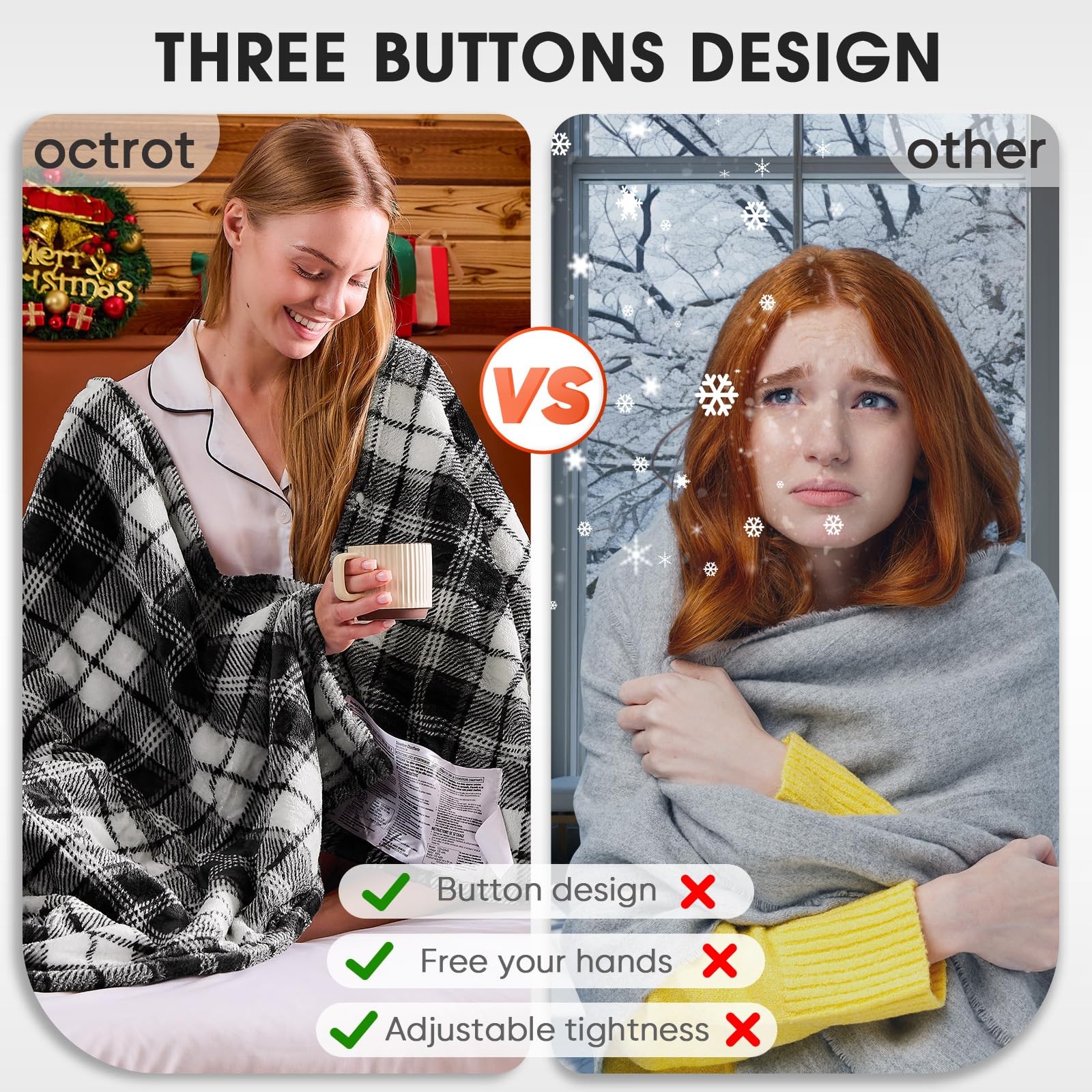 Black Heated Blanket Electric Throw, 50X60 Heating Throw with 10 Heats Levels...