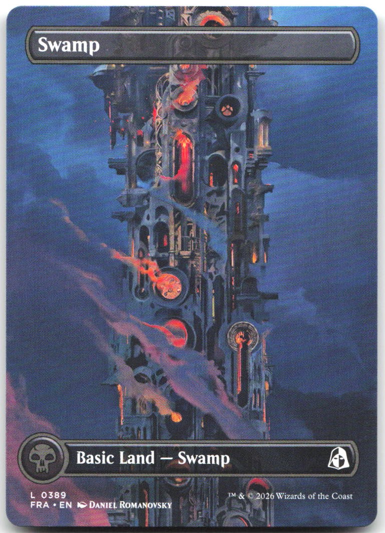 Swamp (Borderless) (0389) 389 Land Reality Fracture Magic: The Gathering NM