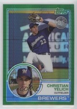 2018 Topps Silver Pack 1983 Design Chrome Green 64/99 Christian Yelich #139 00em