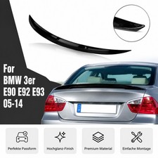 Hochwertiger Heckspoiler MP Stil gl�nzend Schwarz F�r BMW 3er E90 2005-2012
