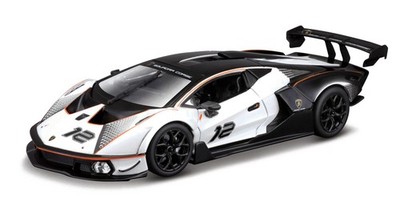 Bburago Modellauto Lamborghini Essenza SCV12 schwarzweiß Maßstab 1:24 18-28023