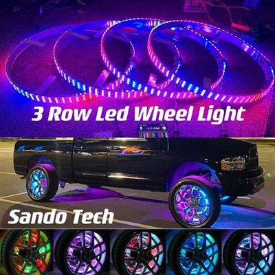 Sando Tech Triple Row 17.5'' Dream Color Chase Rim Lights w/Turn Signal,Lock,...