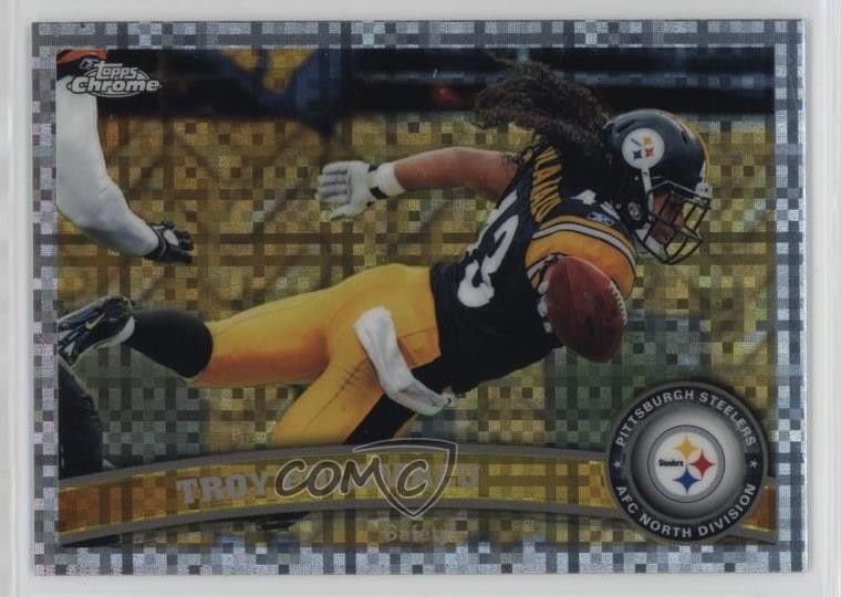 2011 Topps Chrome X-Fractor Troy Polamalu #180 HOF 0j3l