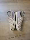 Vans Women's Checkered Slip-On Canvas Flats White Gray Round Toe Casual — photo 5