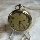 Antique Elgin Pocket Watch Grade 303 12s Model 3 7j Blue Hands FOR PARTS - AS IS