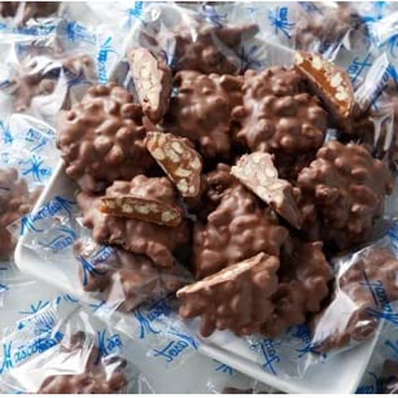 Mascot Nut Candy since 1955 - Pecan Clusters Smooth Milk Chocolate, Caramel, and
