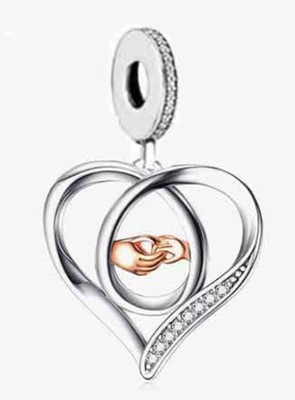 ELTERN & KIND HÄNDE HERZ CHARM MAMA MAMA   ECHT 925 STERLING SILBER GESCHENK