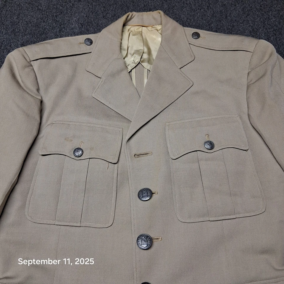Vintage USAF Dress Khaki Jacket Size 34 Button Up Air Force - Image 2 of 4