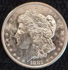 1881 S US Morgan Silver Dollar ~ AU/BU ~ Uncertified ~
