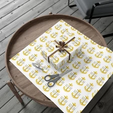 US Navy Chief Rank Insignia Wrapping Paper | Military Theme