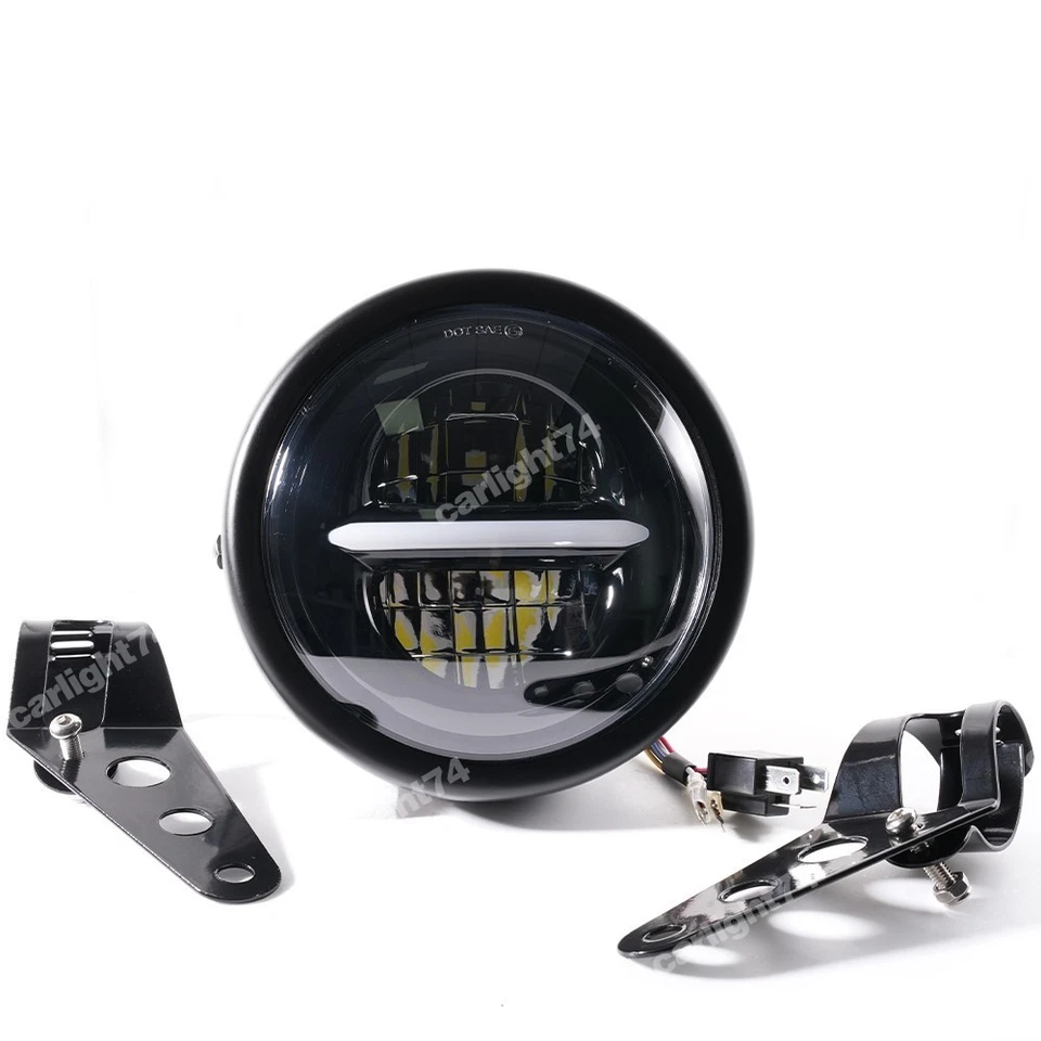 Faro LED con soporte 3500K para Suzuki GS125 GS250 GS400 GS450 GS550L GS650 Foto 4 de 4