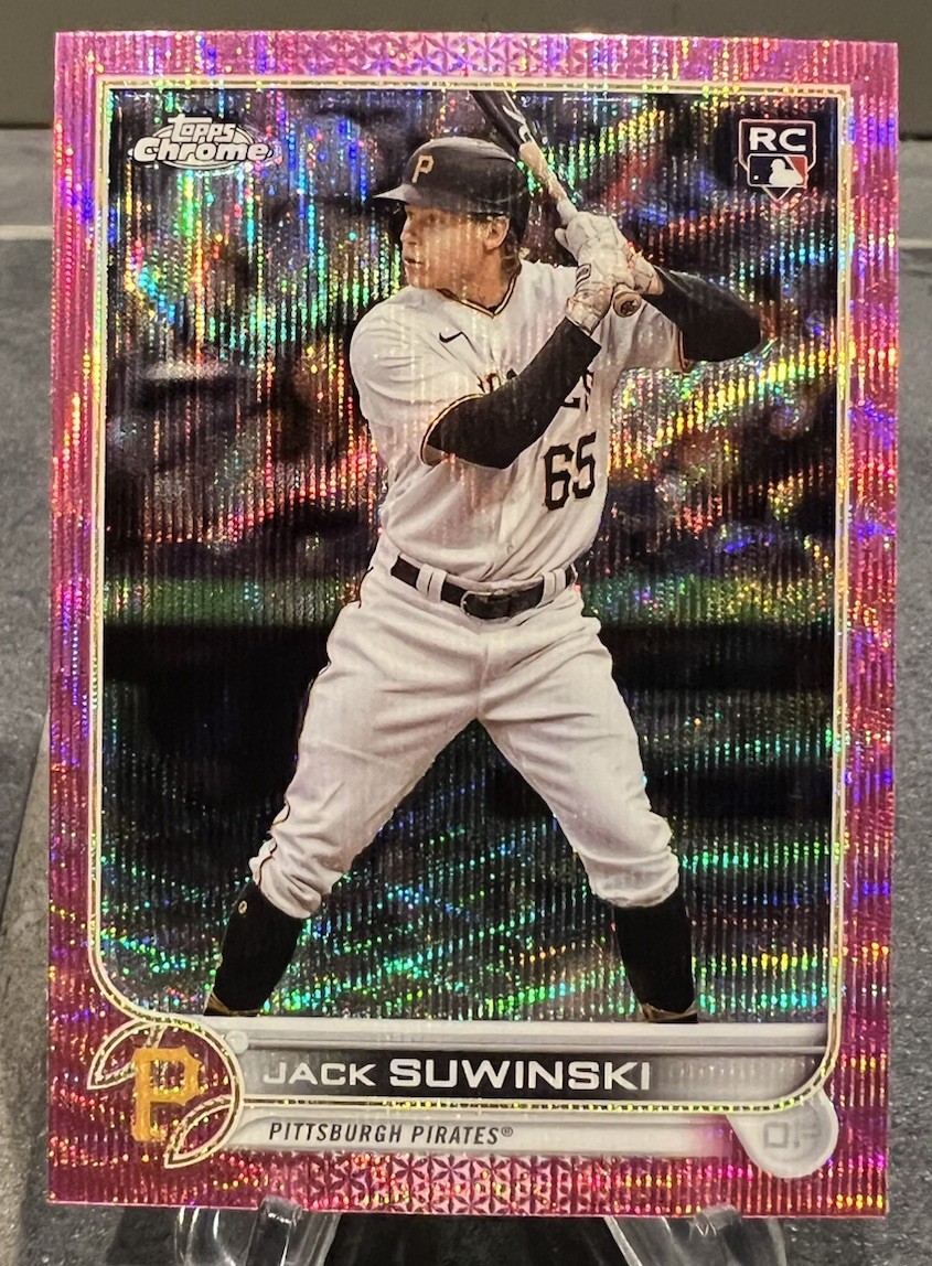 Jack Suwinski Rookie Card RC 2022 Topps Update Chrome Pink Wave #USC180