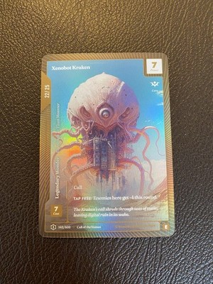 Wonders Of The First Xenobot Kraken OCM Serialized Foil Epic NM Heliosynth 25pts
