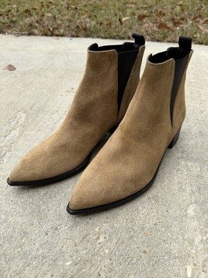 Acne Studios Size 7 EU 38 Jensen Brown Suede Leather Ankle Chelsea Boot Pointed