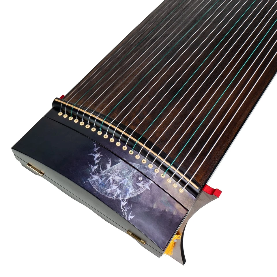 Cítara china de madera de paulownia Guzheng de 21 cuerdas 130 cm con bolsa y soporte Foto 4 de 4