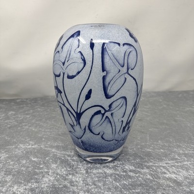 CS07 OLLE BROZÉN Vase Kosta Boda signed 7040322 Glas Sammler Vintage 22cm