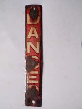 Vintage Danger Electricity Metal And Enamel Sign Lot2