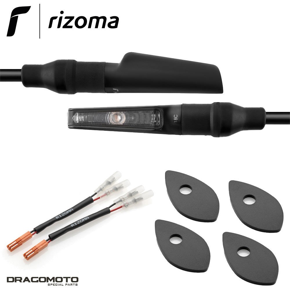 Clignotants CORSA Honda Africa Twin CRF 1000L Rizoma Noir en Aluminium durable