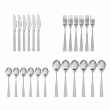 Stelton Maya 2000 Lot Couvert 24 Pièces Couverts de Table 18/8 Inox. Alu. Poli