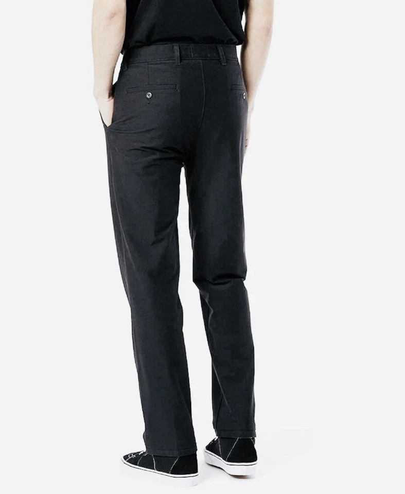 Dockers Comfort Knit Chino Straight Fit Flat Front Pants Charcoal Gray Sz 29x30 - Image 3 of 4