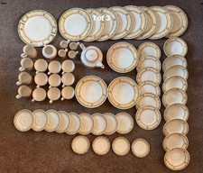 Staffordshire Balustrade Cup Bowl Plate Teapot Jug Sugar Coffee Tea Tableware