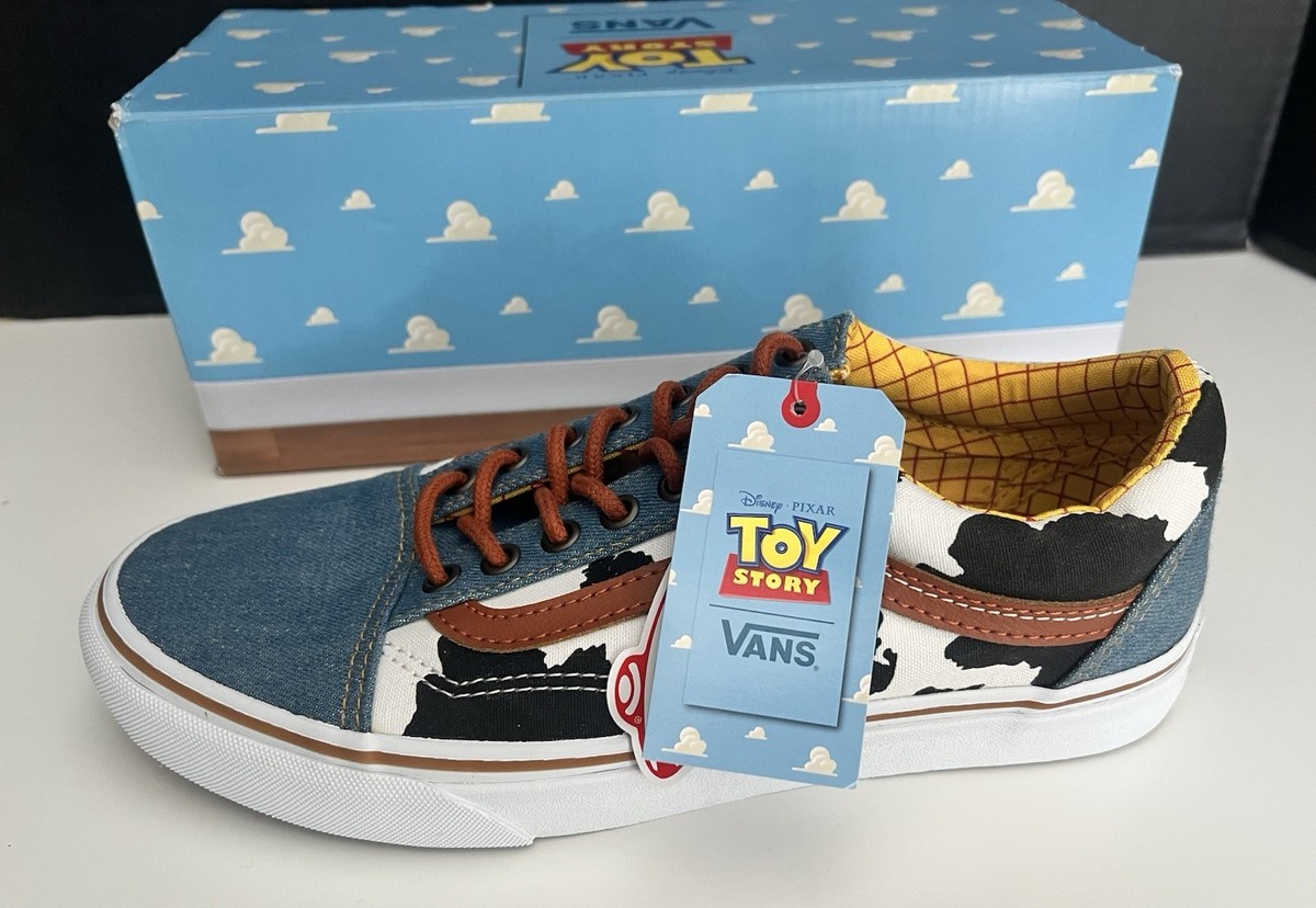 Vans Old Skool Toy Story Woody Cowboy Denim Disney Cow Print Never Worn View 6
