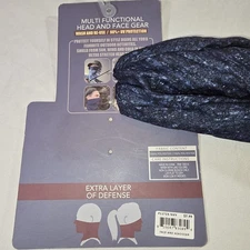 Multifunctiona Head And Face Gear 90%+ UV Protection Hunting Fishing Hiking Blue