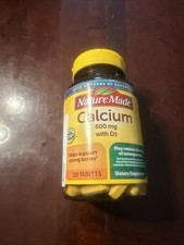 Nature Made Calcium 600 mg with Vitamin D3, 120 Tablets 02/27
