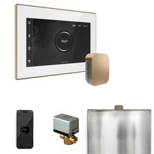 Mr Steam XButler Steam Pkg w/iSteamX Ctrl-Linear Steamhead-Wht Brushed Bronze