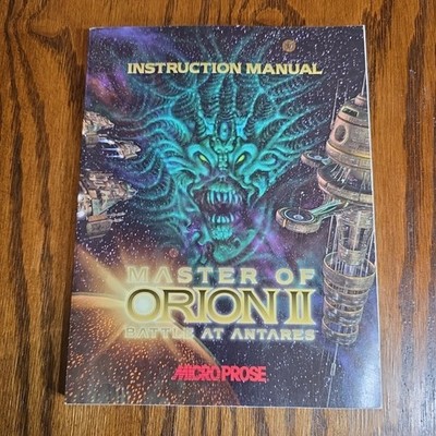 Master of Orion II 2 Battle at Antares Instruction Manual Only 1996 Microprose