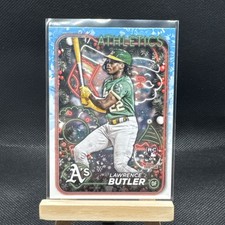 2024 Topps Holiday Lawrence Butler Rookie #H4 Oakland Athletics Baseball Card. rookie card picture