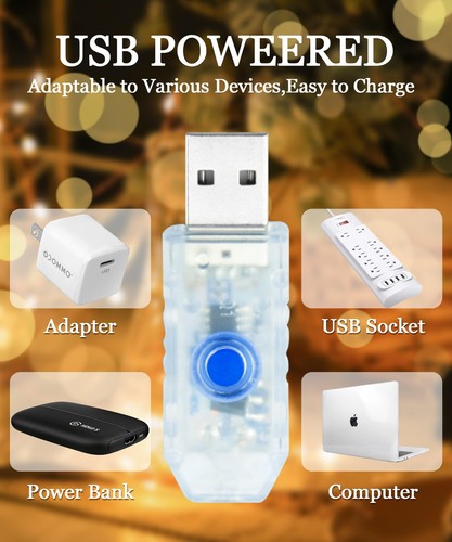 Fairy Lights with Remote & Timer 66FT 200-LED Waterproof USB Fairy String Lights - Picture 8 of 8
