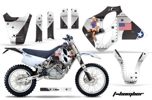 AMR RACING KTM GRAPHIC KIT STICKER MX DEKOR LC4 93-99 400/620/540 PART BOMBER BW - Picture 1 of 1